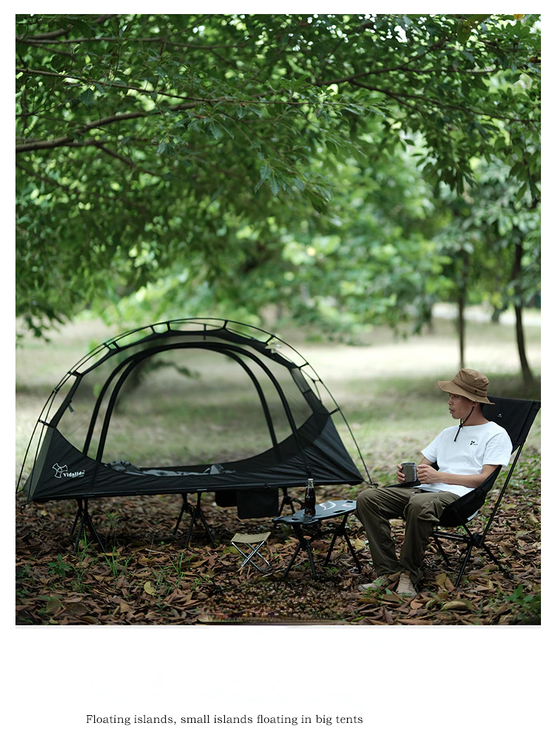 Cheap Goat Tents Vidalido Single Person Outdoor Camping Bed Tent Lightweight and Convenient Net Anti mosquito Portable Aluminum Alloy Pole Inner   